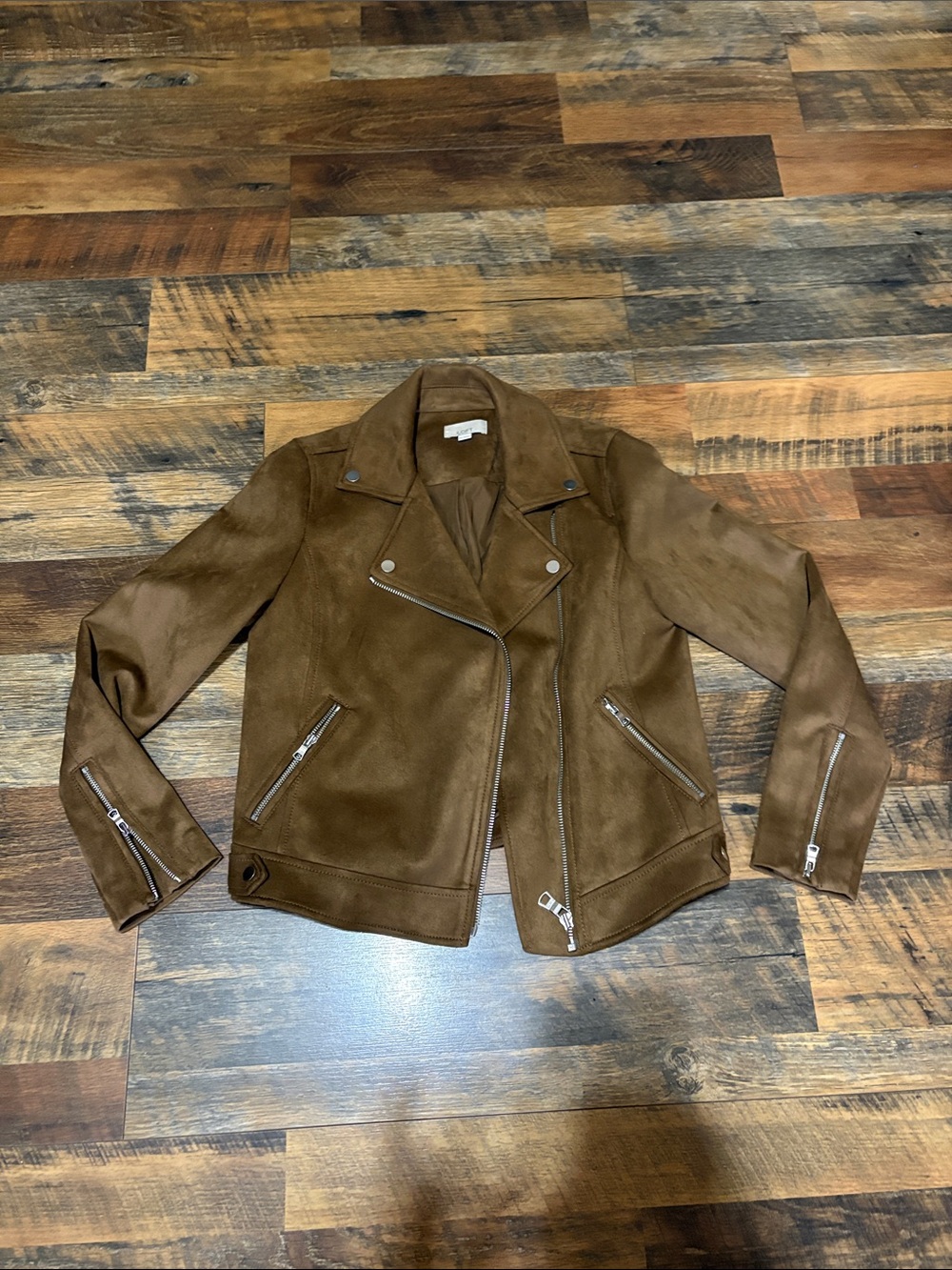 Loft Brown Suede Moto Jacket - Women